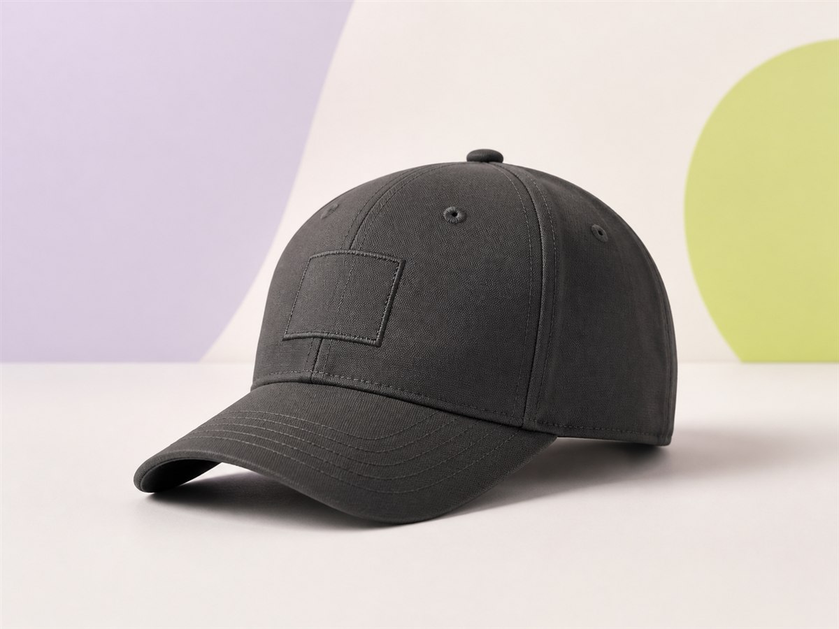 Charcoal promotional baseball cap ready for customization