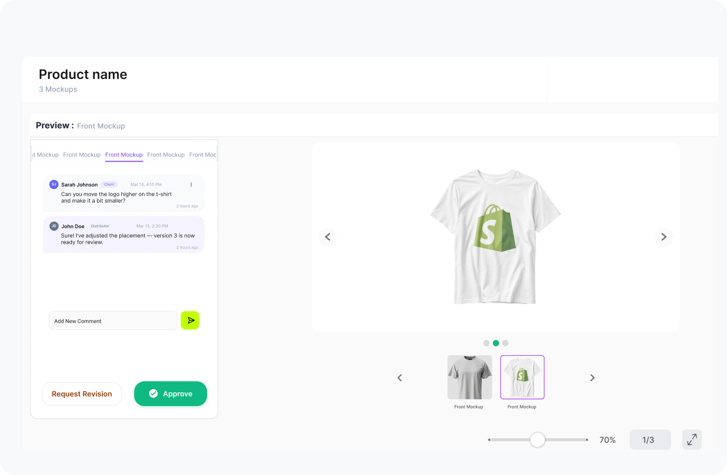 Approved client preview